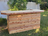 Bar, Natural Wood With Shelves