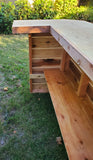 Bar, Natural Wood With Shelves