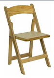 Chair, Wood Slat Back with Padded Seat