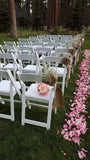 Chair, Formal White with Padded Seat.