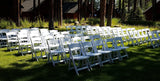 Chair, Formal White with Padded Seat.