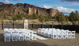 Chair, Formal White with Padded Seat.