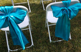 Linen Turquoise Chair Bow