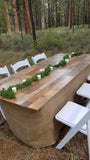 Table, Reclaimed Oak Look Barnwood Top (laminate)