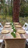 Table, Reclaimed Oak Look Barnwood Top (laminate)