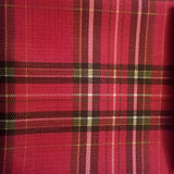 Linen Red Tartan Plaid Table Linen 60" x 84"