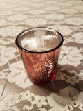 Votive Glass Candle Holder, Mercury Rose Gold