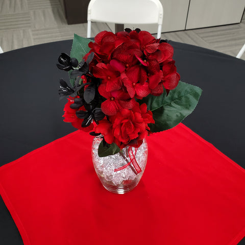 Centerpiece, Red Hydrangea