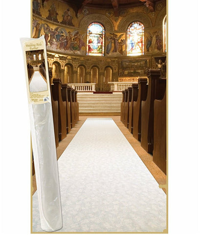 White Aisle Runner in Church