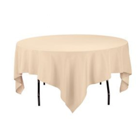 Linen, rustic tan or white, square