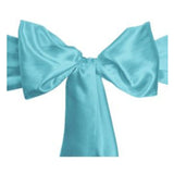 Linen Turquoise Chair Bow