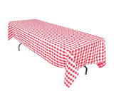 Linen Red White Checkered 60" x 120"